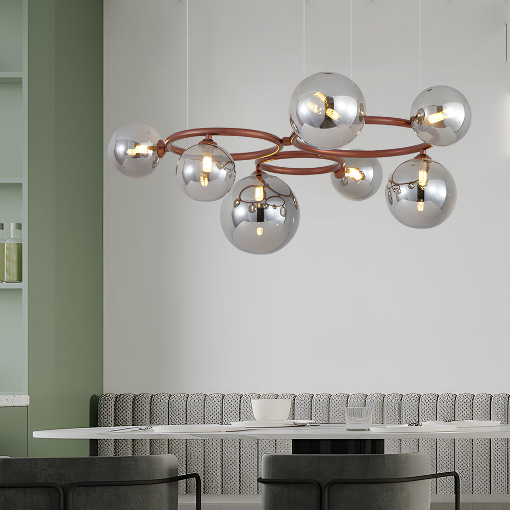 5/7/9-Light Glass Ball Circular Contemporary Chandelier
