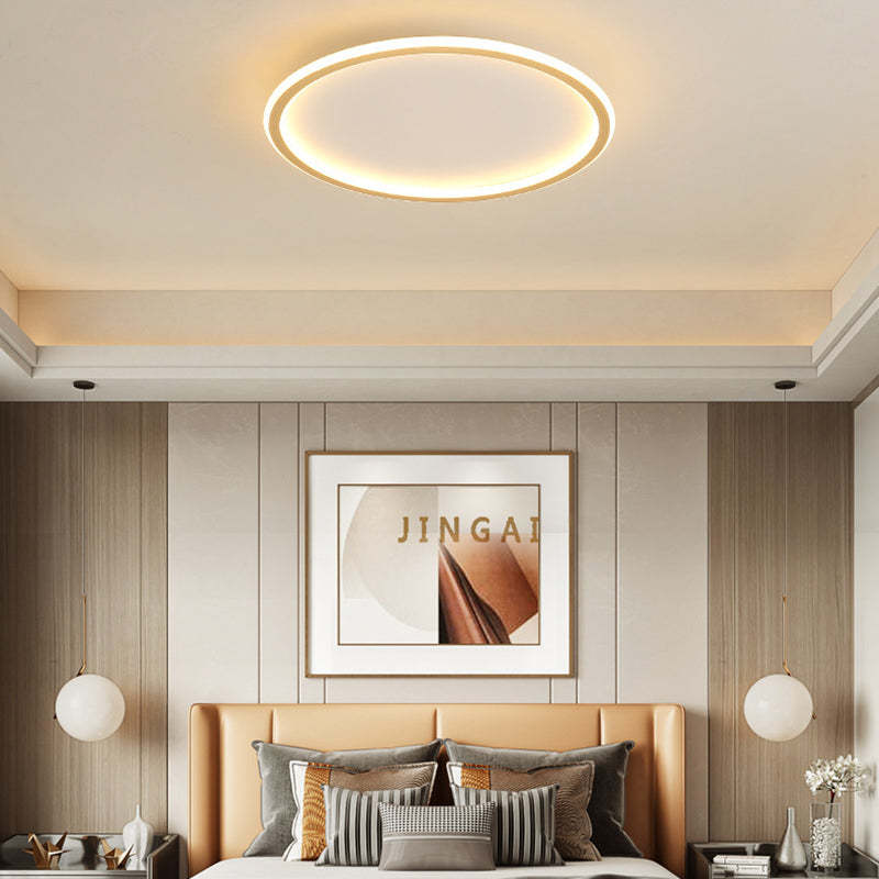 Minimalist Aluminum Circle Silicone LED Flush Ceiling Light