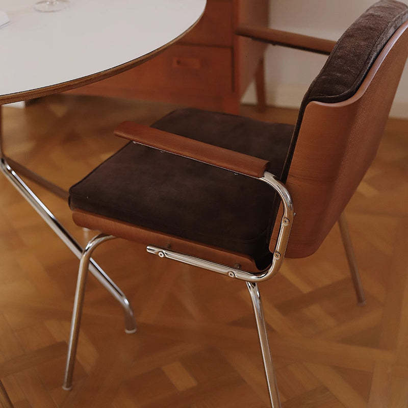 Vintage Wood Plated Iron Dining Chair