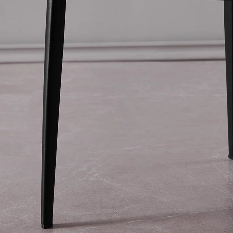 Minimalist Microfiber Leather Steel Dining Chair