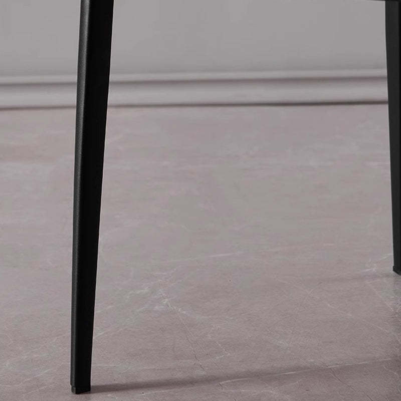 Minimalist Microfiber Leather Steel Dining Chair