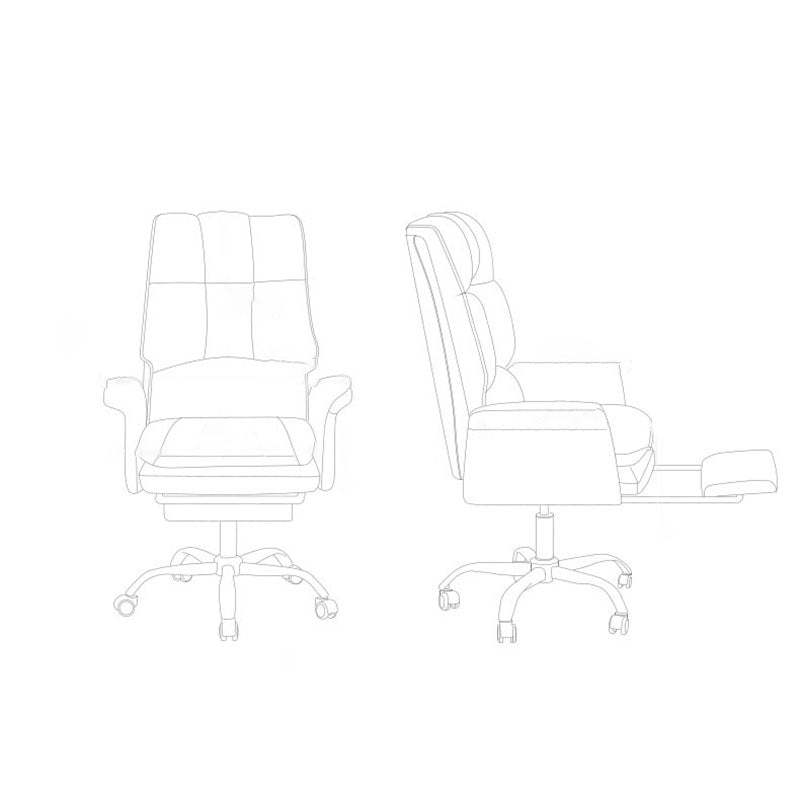 Minimalist PU Leather Steel Desk Chair
