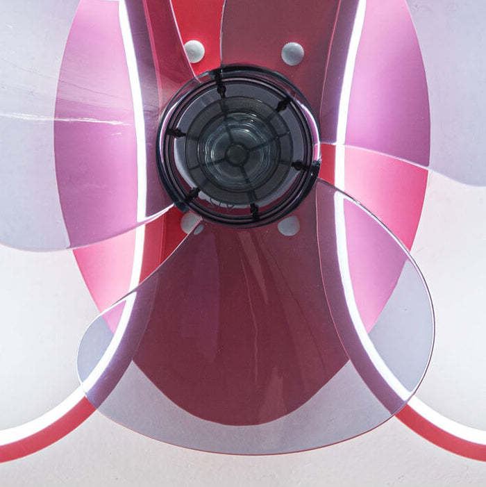 Nordic Silicone Butterfly LED Flush Mount Ceiling Fan Light