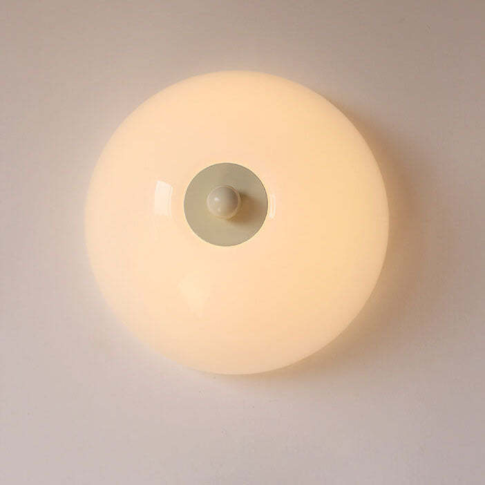 Nordic Iron Round Glass 4-Light Flush Ceiling Light
