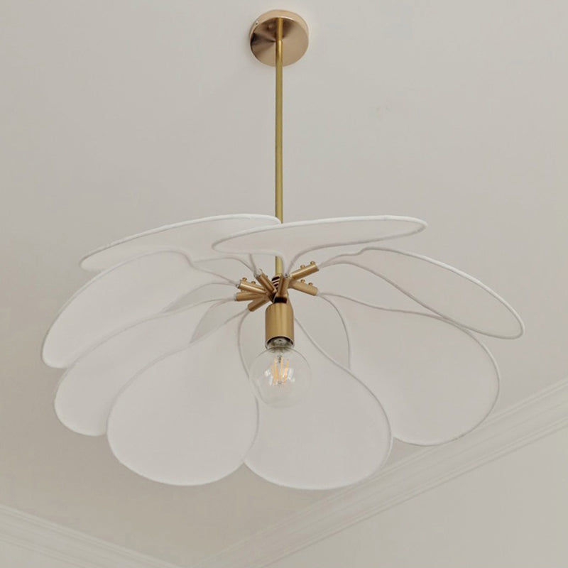 Contemporary Boho Petal Fabric Pendant Light