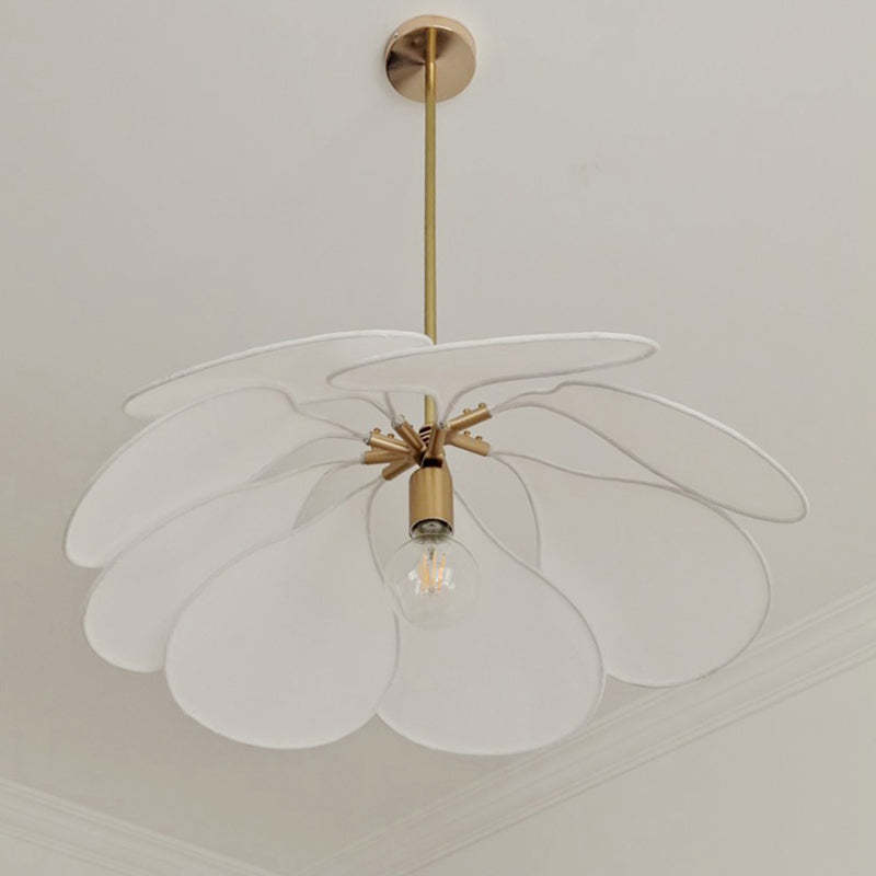 Contemporary Boho Petal Fabric Pendant Light