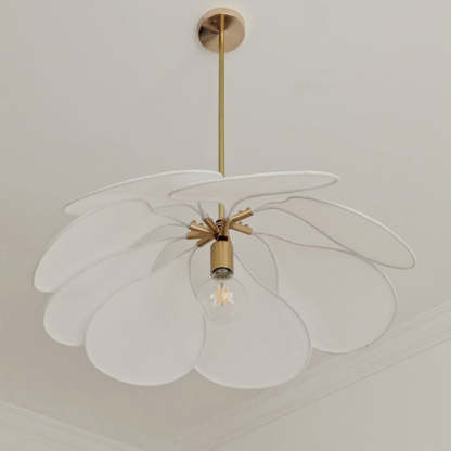 Contemporary Boho Petal Fabric Pendant Light