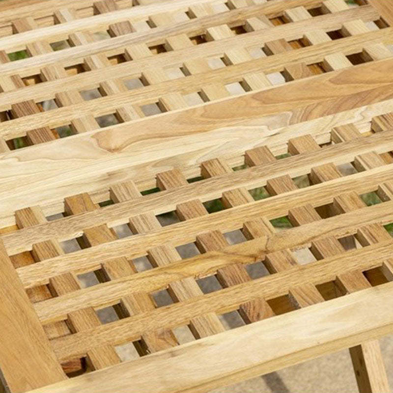 Traditional Rustic Wood Backless Chair