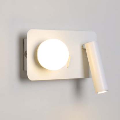Nordic Round Square Acrylic Iron LED Reading Wall Sconce