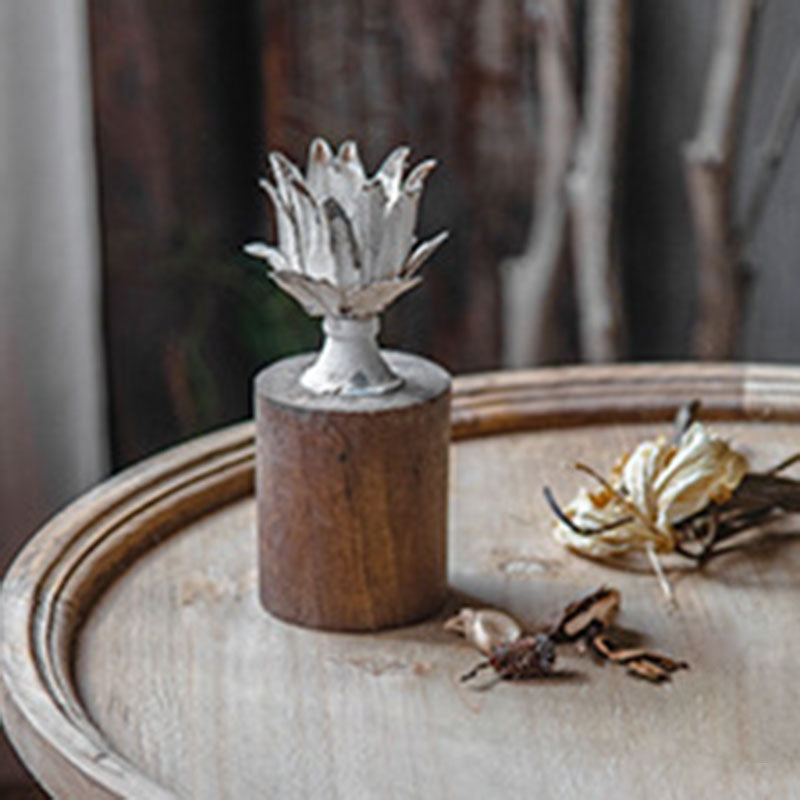 Minimalist Round Wood Iron Coffee Table