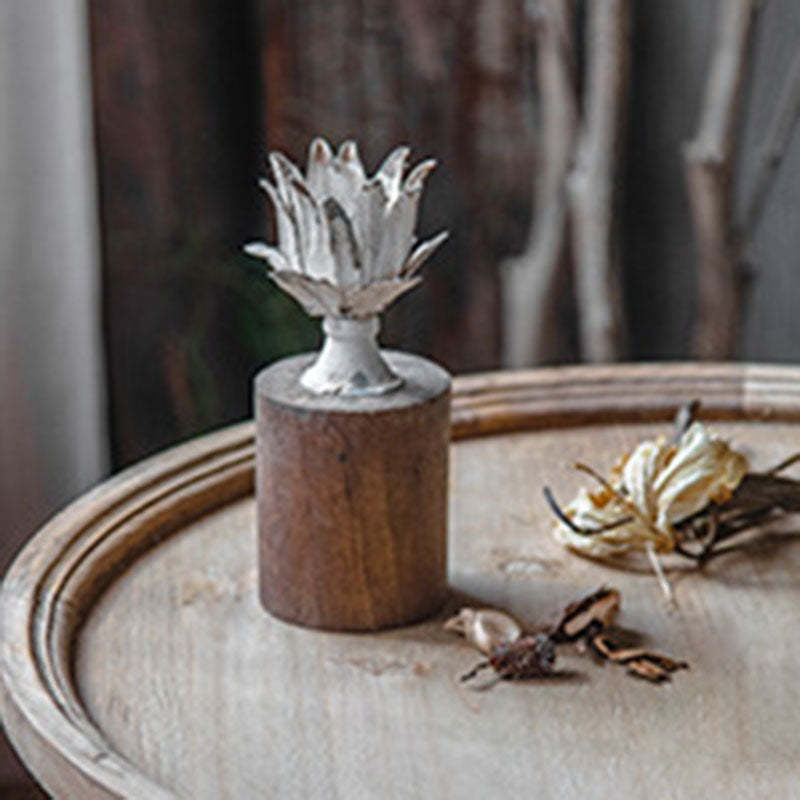 Minimalist Round Wood Iron Coffee Table