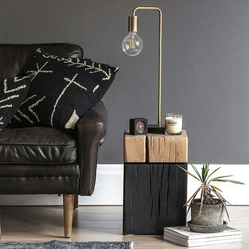 Japanese Crack Design Solid Wood End Table