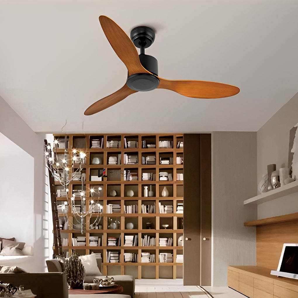 3-Blade Mute Dimmable LED Remote Modern Fan