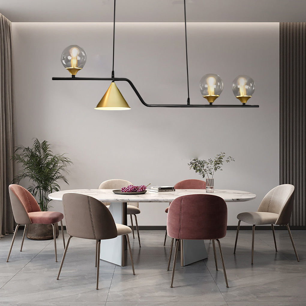 Strip Cone Glass Bubble LED Nordic Chandelier