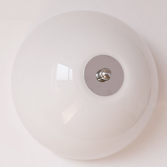 Nordic Iron Round Glass 4-Light Flush Ceiling Light