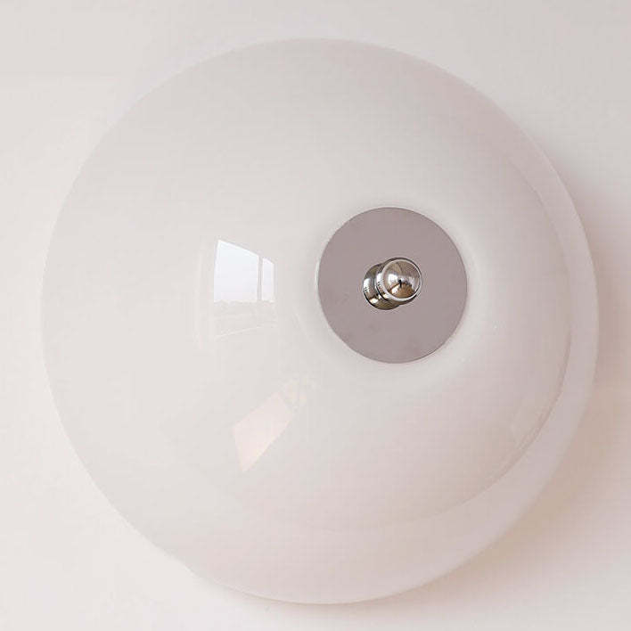 Nordic Iron Round Glass 4-Light Flush Ceiling Light