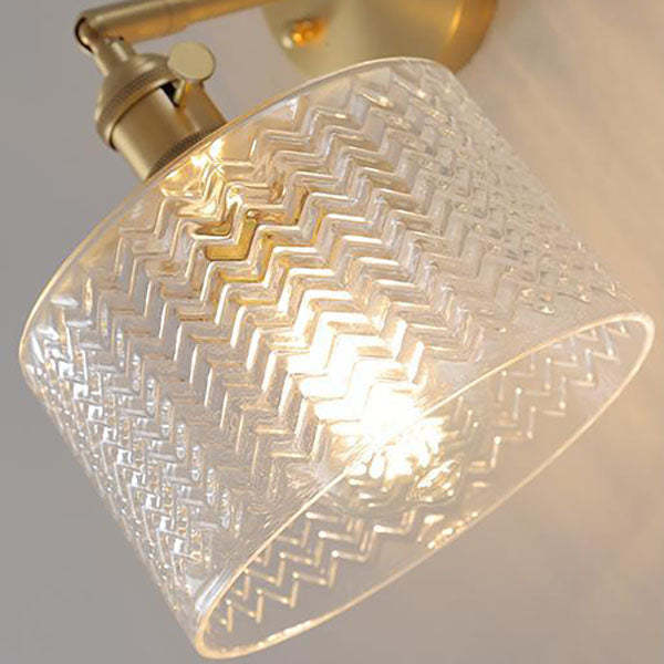 Nordic Minimalist Brass Cylinder Sconce