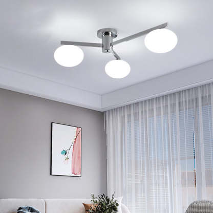 Nordic Glass Iron Ball 3/4/5-Light Semi-Flush Ceiling Light