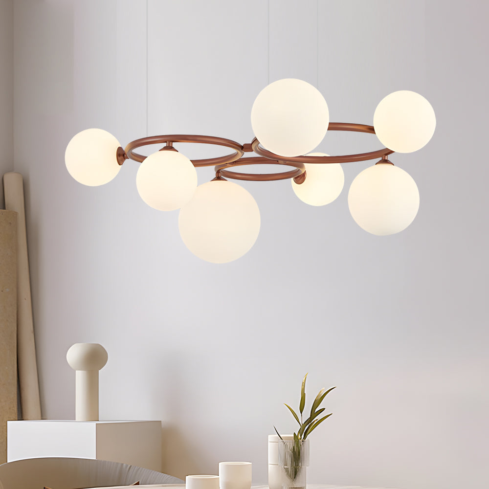 5/7/9-Light Glass Ball Circular Contemporary Chandelier
