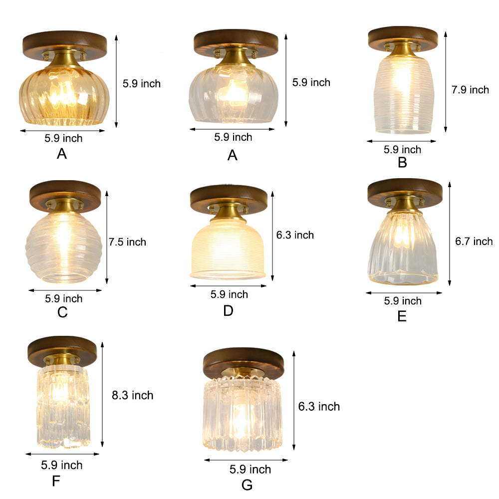Square Iron Frame American Country Ceiling Light - 01B