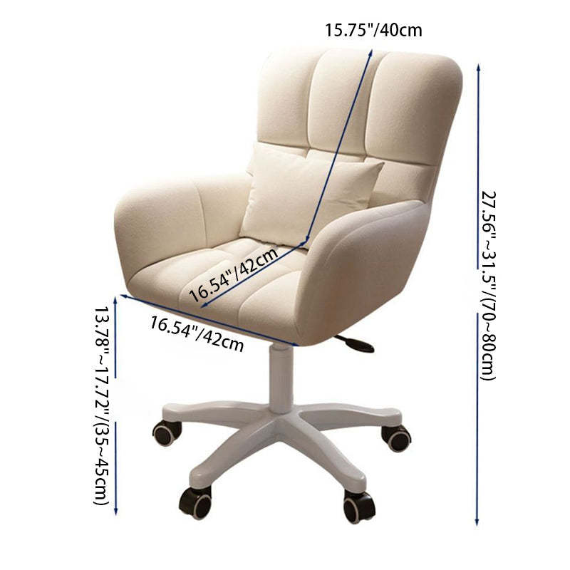 Minimalist Velvet Cotton Nylon Desk Chair — Bule