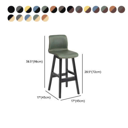 Modern Upholstered Low-Back Bucket Bar Stool