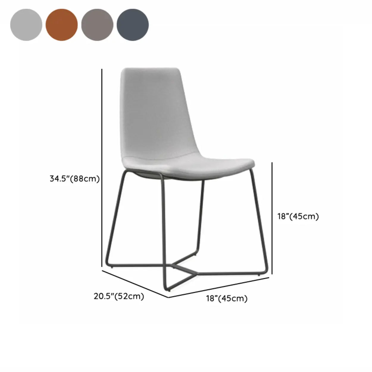 Faux Leather Upholstered Armless Dining Chair