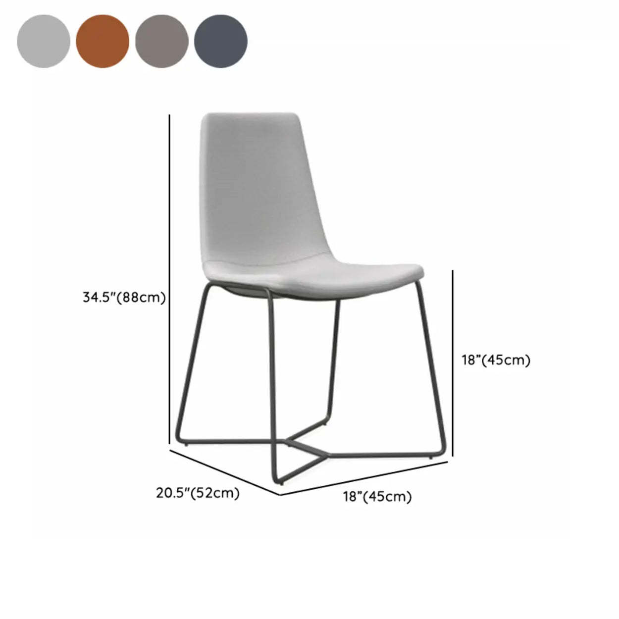 Faux Leather Upholstered Armless Dining Chair