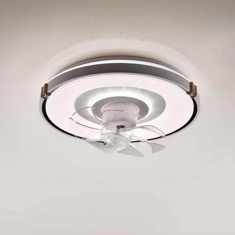 Minimalist Round LED Flush Mount Fan Light