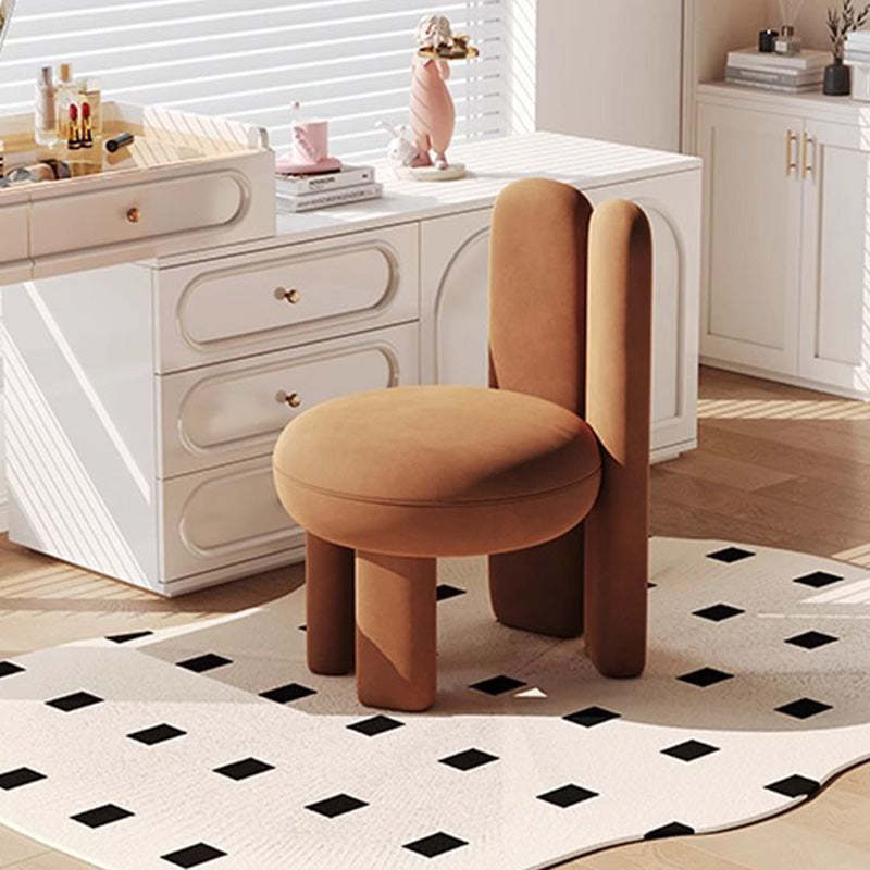 Nordic Velvet Rabbit-Ear Vanity Stool