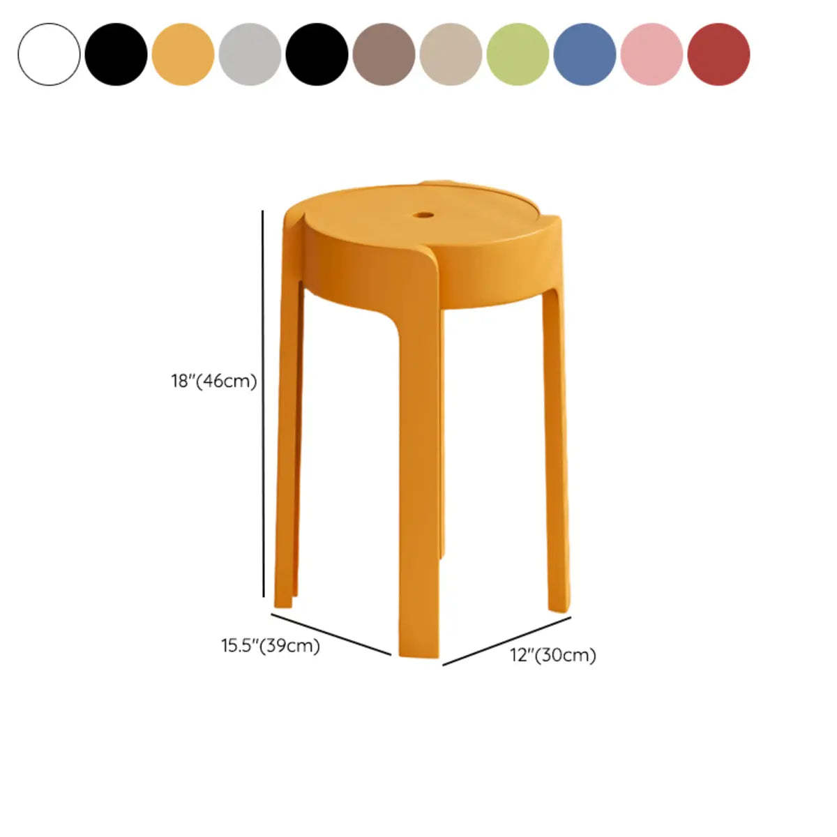Modern Multi-Color Round Synthetic Bar Stool