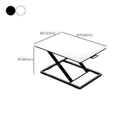 White Adjustable Foldable Steel Standing Desk