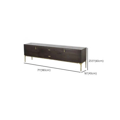 Long Espresso Oak Cabinet TV Stand