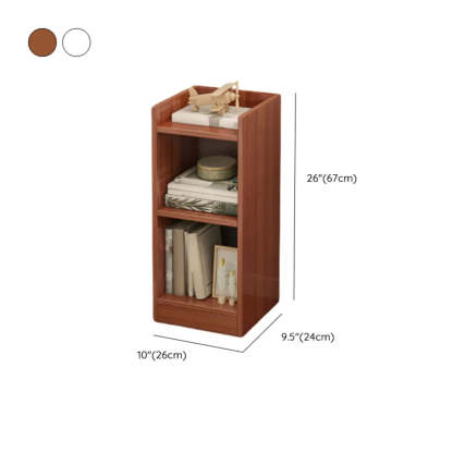 Modern narrow corner bookcases in wood fabric