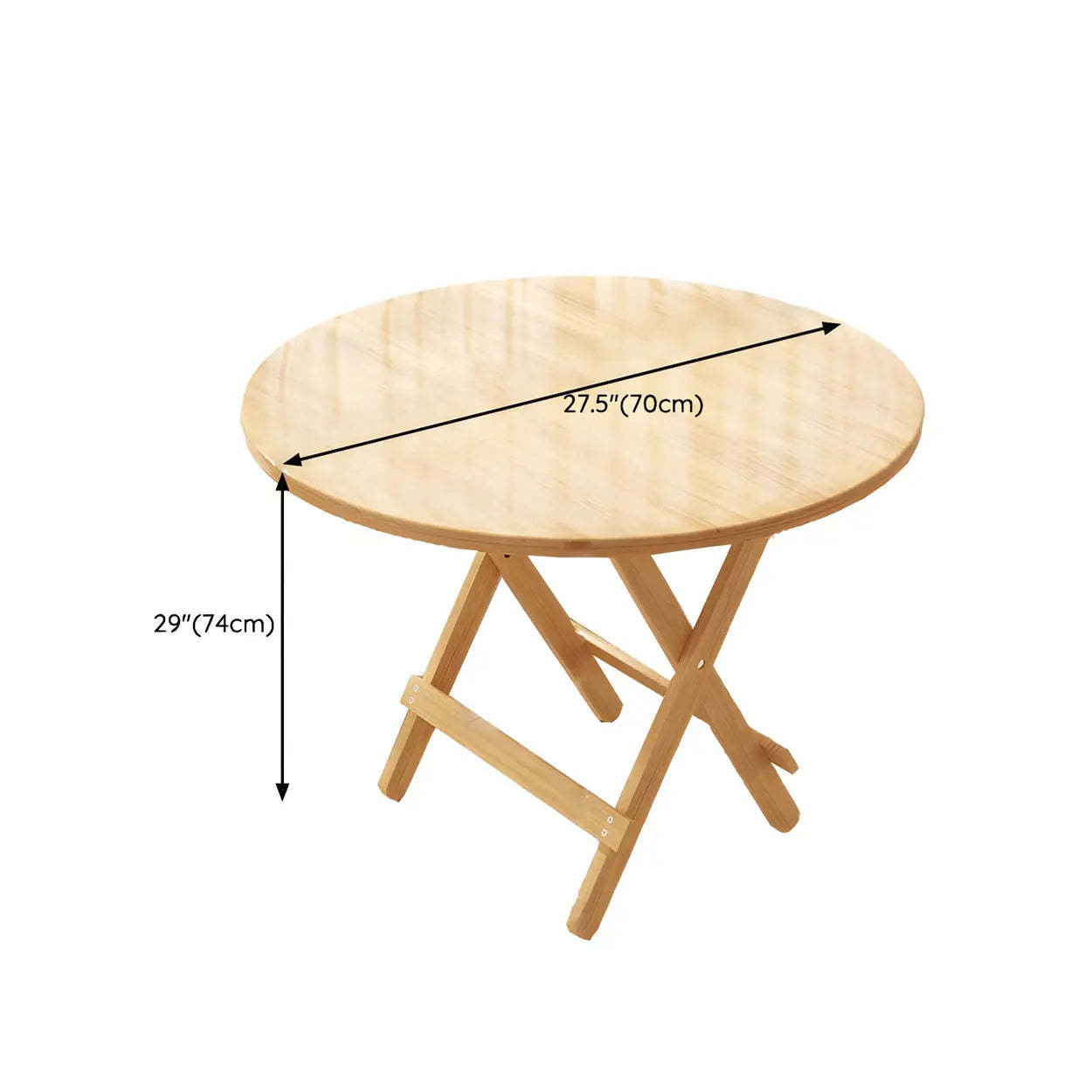 Traditional Folding Round Wood Dining Table