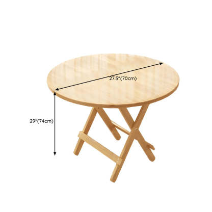 Traditional Folding Round Wood Dining Table