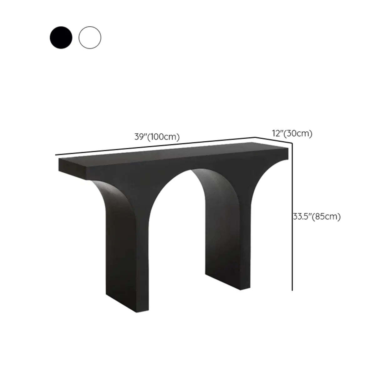 Entryway Arch-Base Timber Console Table
