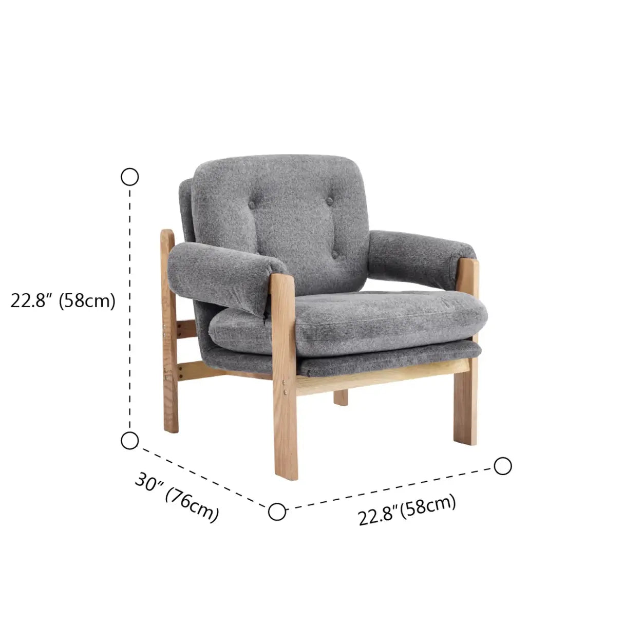 Modern Upholstered Reclining Accent Chair