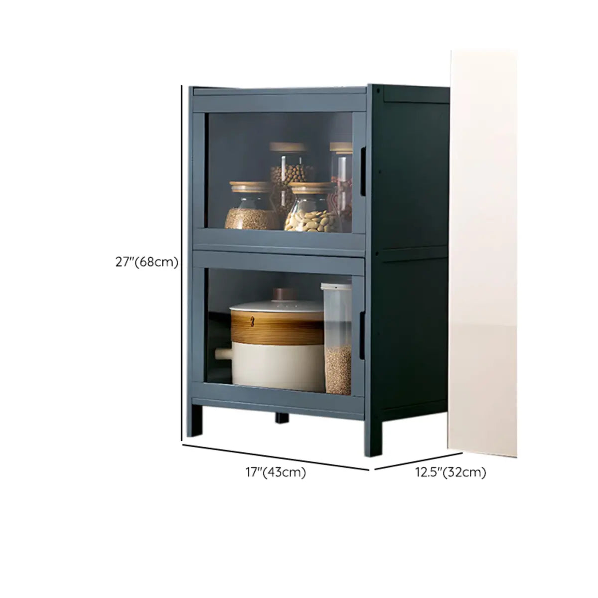 Freestanding Tall Wood Kitchen China Cabinet
