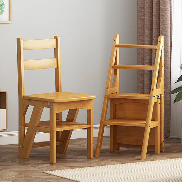 Contemporary Wood Folding Step Stool Ladder Chair
