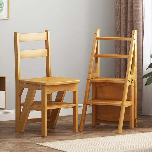 Contemporary Wood Folding Step Stool Ladder Chair