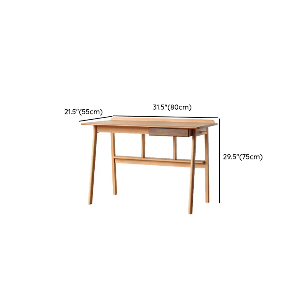 Natural Wood Butcher Block Kids Desk