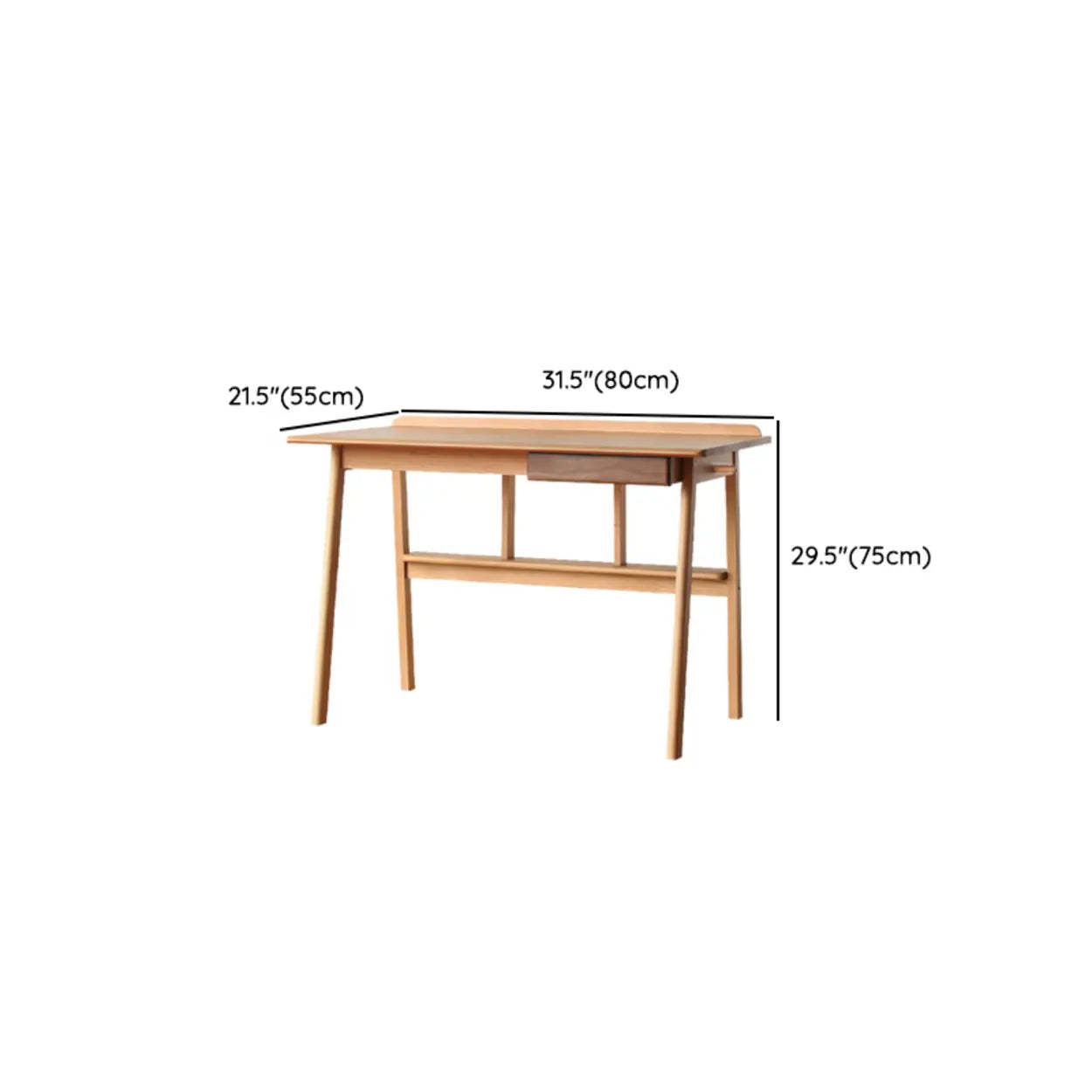 Natural Wood Butcher Block Kids Desk
