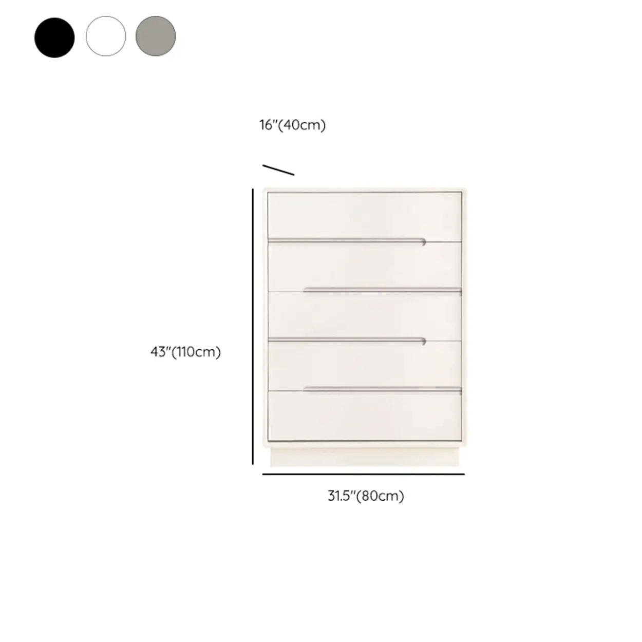 Sleek White Wood 8-Drawer Dresser