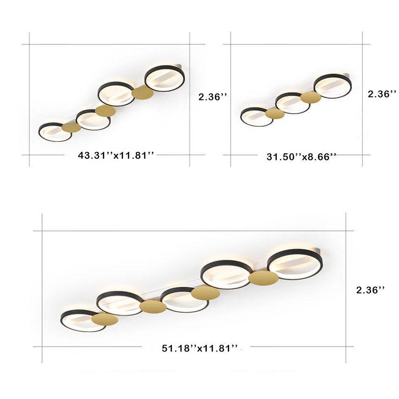 Modern Circle 3/4/5-Light LED Flush Mount Track Light