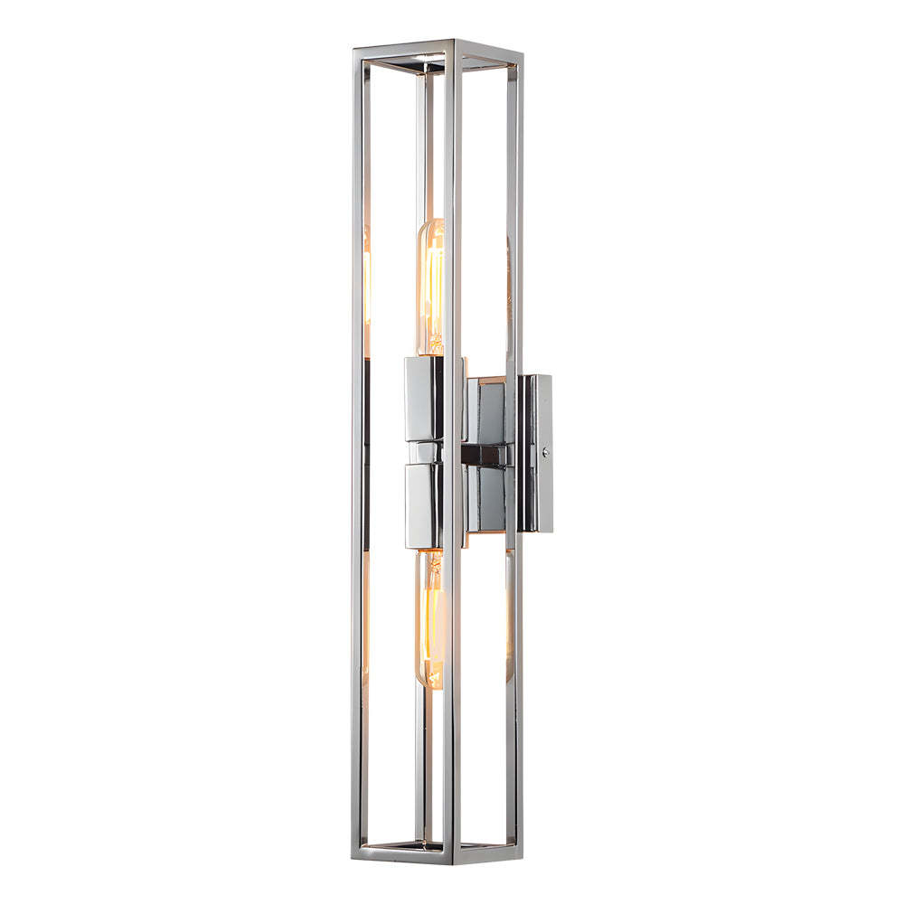 Simple Metal Frame Glass Shade American Style Wall Sconce Lighting-Lighom