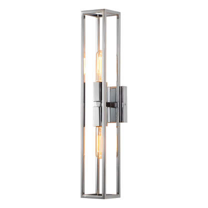 Simple Metal Frame Glass Shade American Style Wall Sconce Lighting-Lighom