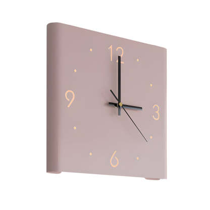 Square Metal Silent Backlit LED Corner Wall Clock Modern Wall Decor-Lighom