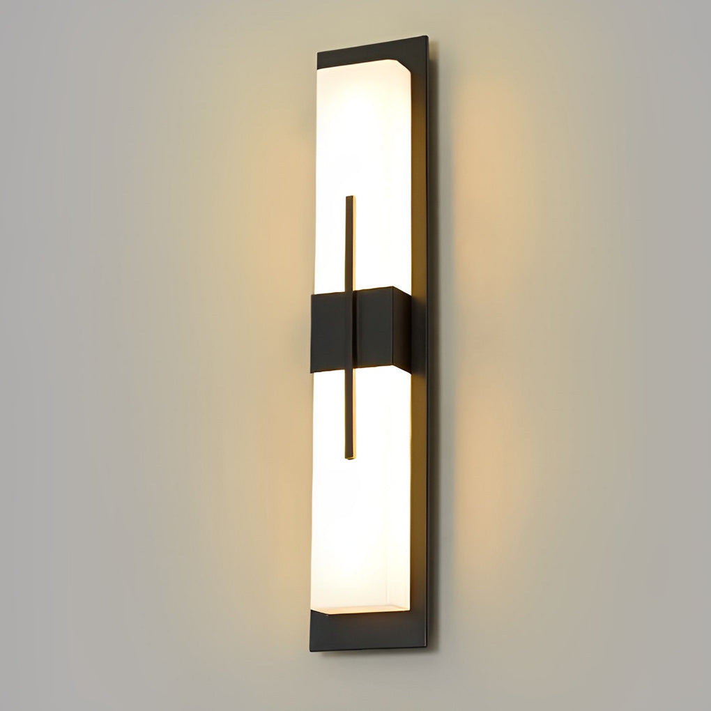 Creative Rectangular LED Waterproof Black Modern Outdoor Wall Lamp-Lighom