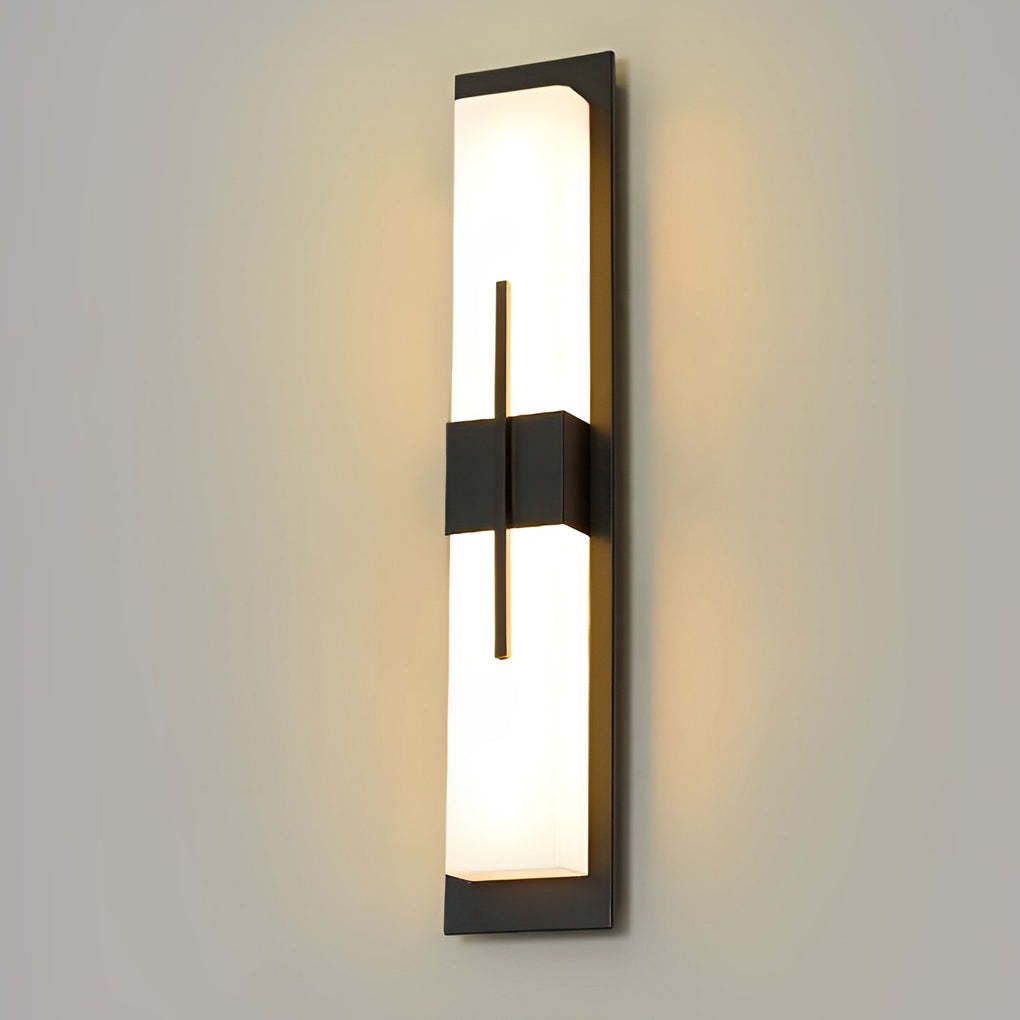 Creative Rectangular LED Waterproof Black Modern Outdoor Wall Lamp-Lighom